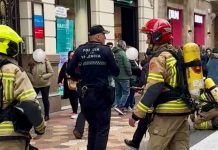 Susto por una posible fuga de gas en una zona muy comercial del centro de Valencia