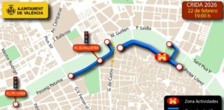 Cortes de tráfico durante la Crida del domingo