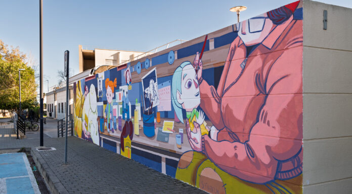 Los artistas falleros cuentan con un mural en la Universitat Politécnica