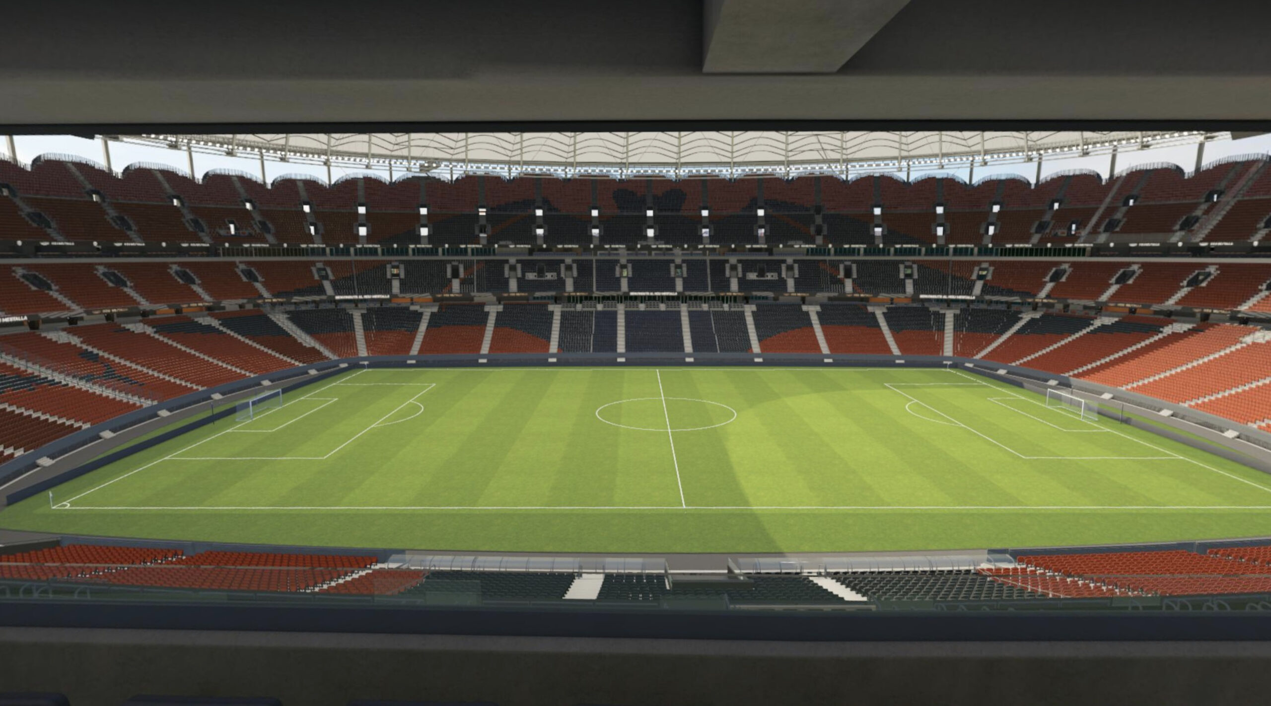 Visión del campo desde la zona exclusiva del Nou Mestalla