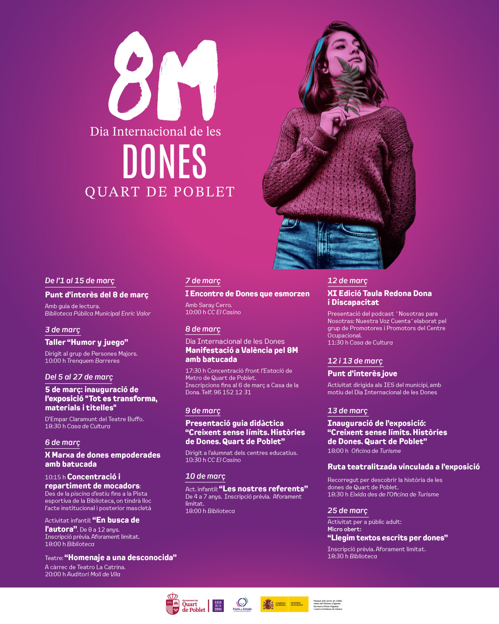 Programació 8M 2026 de Quart de Poblet