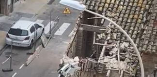 Derrumbe de una casa en Pinedo