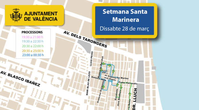Mapa de las procesiones de este sábado en la Semana Santa Marinera
