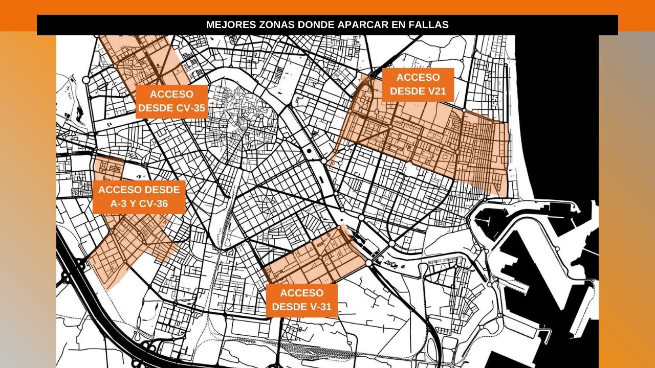 Las mejores zonas para aparcar en València estas Fallas