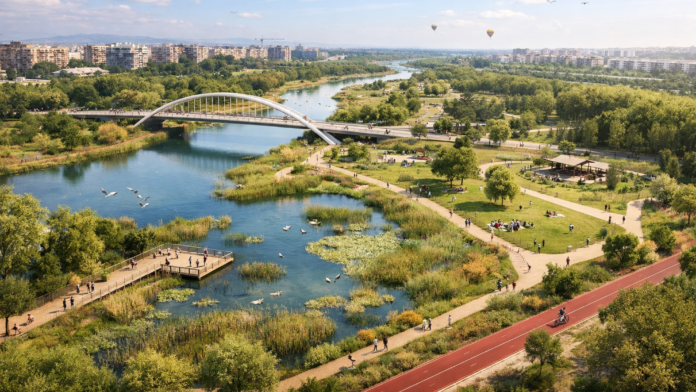 Recreación del futuro parque metropolitano que ampliará el Jardín del Turia
