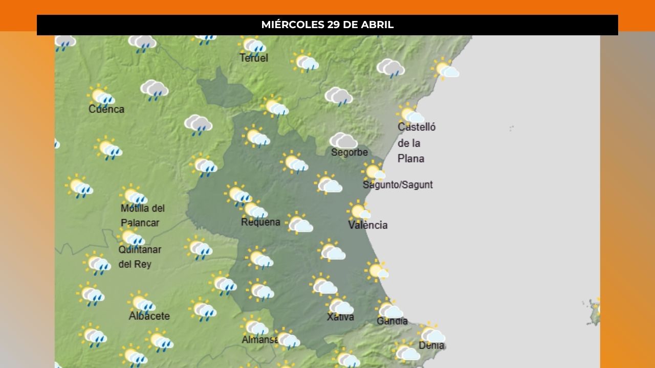 Previsión del tiempo para el 29 de abril