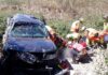 Sobrevive un conductor tras caer por un barranco en Aielo de Malferit