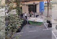 Brutal pelea a pedradas en la ciudad de València