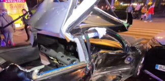 Una persona queda atrapada dentro del coche tras un aparatoso accidente en Valencia