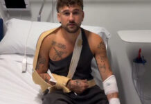 Dani Fernández se lesiona el hombro tras caerse del escenario en Valencia