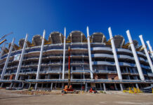 Las obras del Nou Mestalla avanzan con nuevos progresos en la cubierta