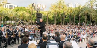 Concierto de la banda sinfónica municipal en los Jardines del Palau