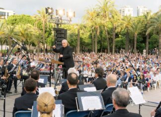Concierto de la banda sinfónica municipal en los Jardines del Palau