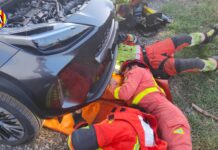 Rescatan tres gatitos atrapados en el motor de un coche en Catarroja
