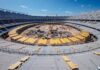 El Nou Mestalla avanza en el montaje de la cubierta con nuevos trabajos estructurales