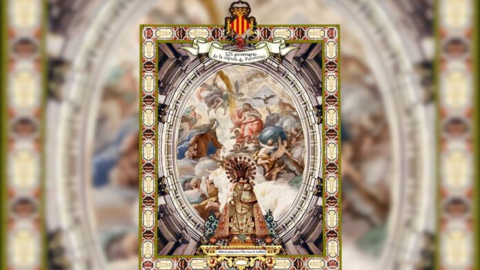 Tapiz floral Virgen de los Desamparados 2026 Tapiz floral de la Virgen de los Desamparados 2026 en la plaza de la Mare de Déu de València