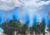 Una mascletà «azul» inunda el cielo de València en honor a su patrona