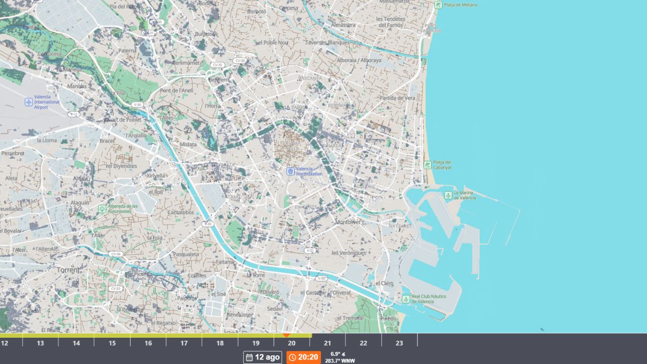Shademap para descubrir en qué partes se podrá ver o no el Eclipse Solar en Valencia