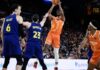 Valencia Basket puede proclamarse campeón de la ACB hoy: hora y dónde ver el partido decisivo Lanzamiento en suspensión de Braxton Key en el último encuentro del Valencia Basket contra el FC Barcelona