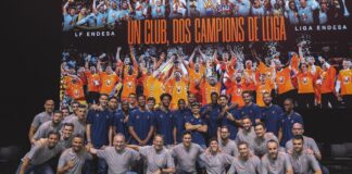 Valencia Basket celebra en el Roig Arena