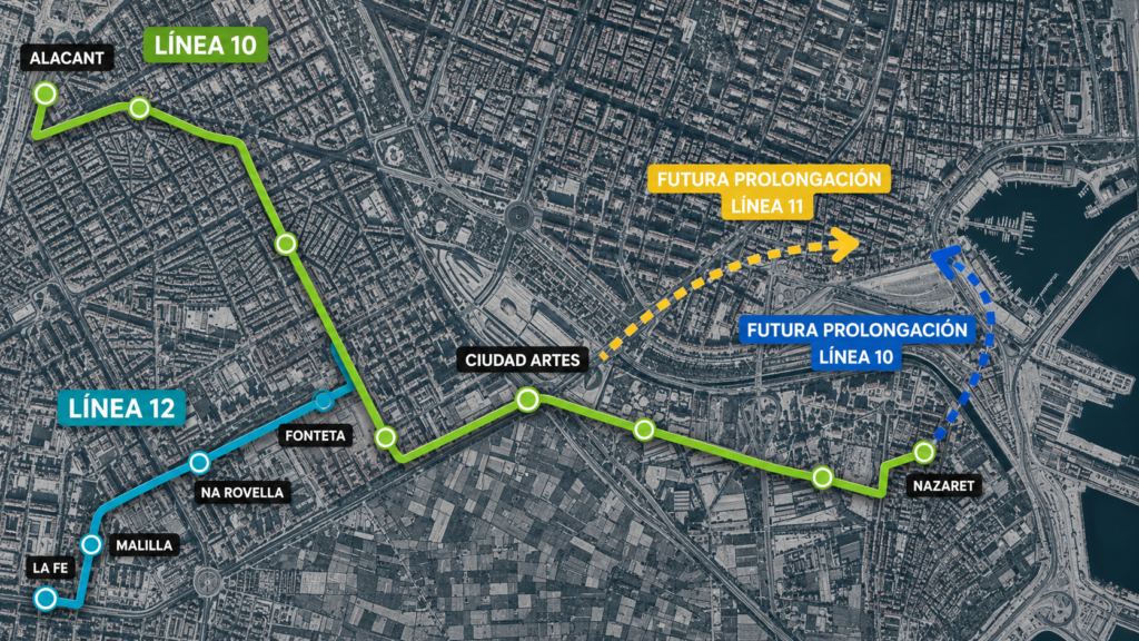 Metrovalencia vivirá una transformación histórica con tres nuevas líneas y conexiones a nuevos municipios