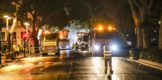 El nuevo asfalto de la Gran Vía Marqués del Turia reduce 10 decibelios el ruido del tráfico