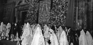 Una imagen histórica de las primeras Ofrendas