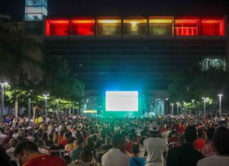 Pantalla gigante para seguir a la selección española en la final
