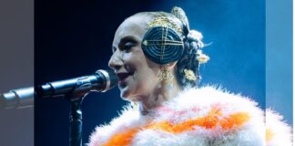 Luz Casal conquista Valencia peinada de fallera y con aderezos de Art Antic Luz Casal durante su concierto en Valencia / RRSS FAR