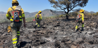 Los vecinos de Azuébar regresan a sus casas tras estabilizarse el incendio de Soneja