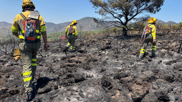 Los vecinos de Azuébar regresan a sus casas tras estabilizarse el incendio de Soneja