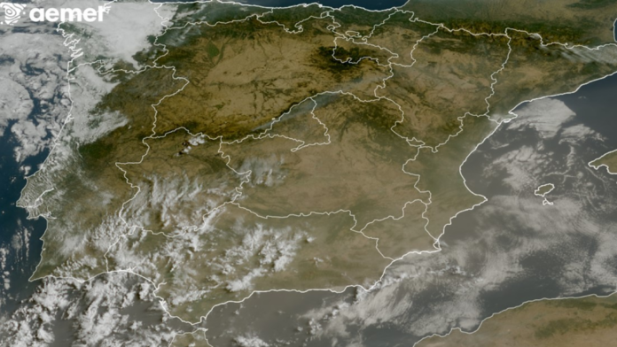 7televalencia-mapa-polvo-sahariano ¿Por qué Valencia lleva una semana sin ver un cielo azul? La explicación al extraño fenómeno del Sáhara