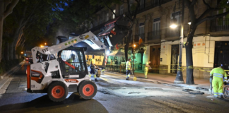 La Gran Vía Marqués del Turia inicia las obras de su reasfaltado