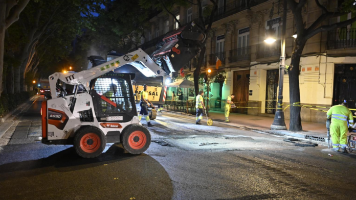7televalencia-gran-via-obras La Gran Vía Marqués del Turia inicia las obras de su reasfaltado