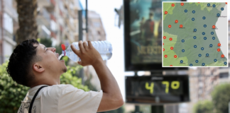 Mapa del calor: Valencia se asfixia con una sensación térmica hasta los 50 grados