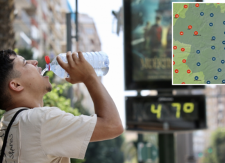 Mapa del calor: Valencia se asfixia con una sensación térmica hasta los 50 grados
