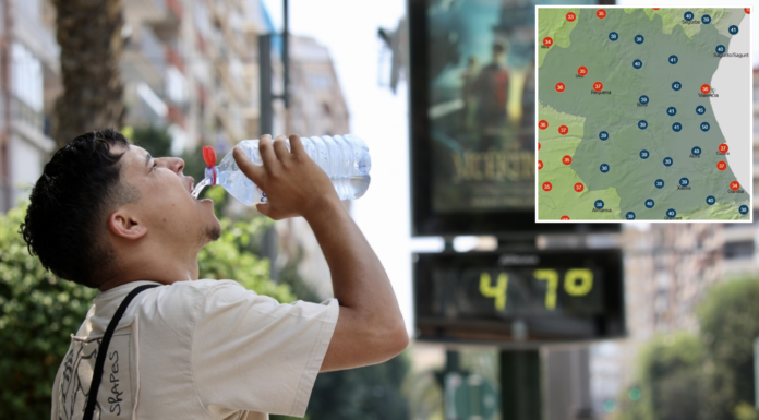 Mapa del calor: Valencia se asfixia con una sensación térmica hasta los 50 grados