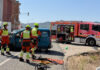 Un hombre queda atrapado tras un accidente ´de coche en Xeraco