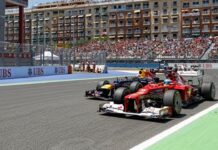 La Fórmula 1 vuelve a España en el circuito urbano Madring: Así fue la experiencia de Valencia Fernando Alonso con su Ferrari en el circuito urbano de Valencia. EFE
