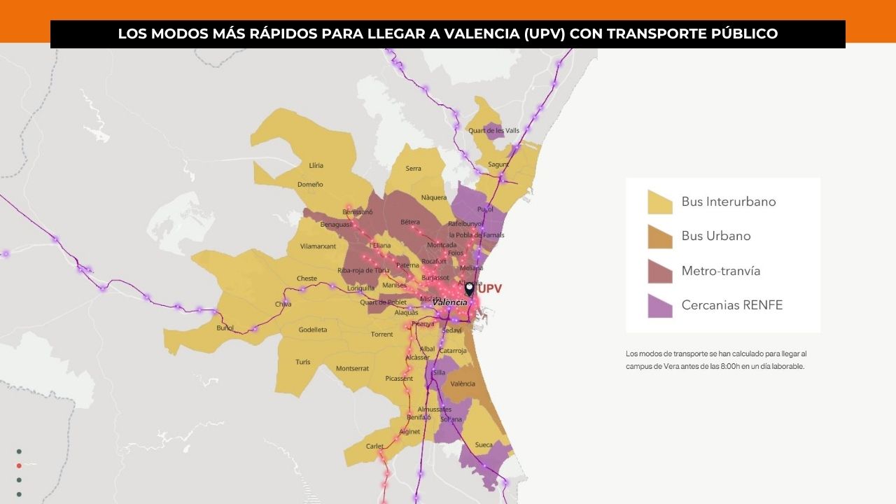 Modos de transporte público más rápidos para llegar a Valencia