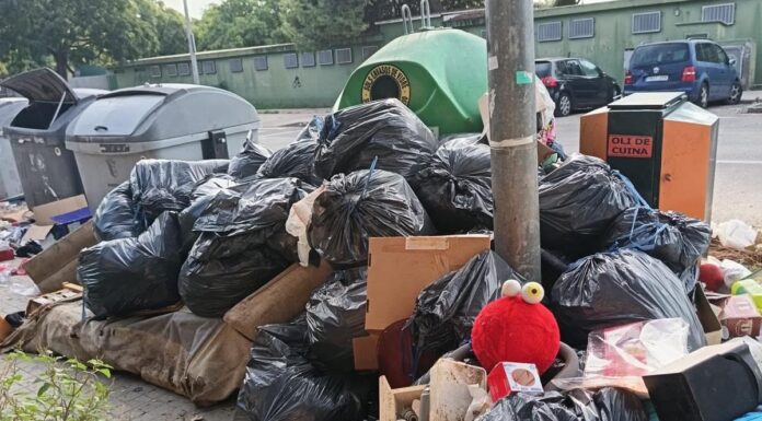 Basura acumulada a Paterna