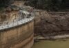 Desembalse preventivo en la presa de Buseo ante el posible aumento de caudal por la alerta de lluvias Presa de Buseo tras el paso de la DANA de 2024
