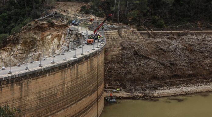 Presa de Buseo tras el paso de la DANA de 2024