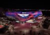 El Roig Arena cambia sus espectáculos de luces nocturnos con fuego, dragones en un gran homenaje a Valencia El Roig Arena cambia sus espectáculos de luces nocturnos con fuego, dragones en un gran homenaje a Valencia
