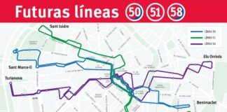 Nuevo mapa de la EMT en Valencia: tres líneas cambiarán sus recorridos en noviembre