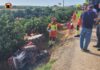 Un tractor vuelca en un campo agrícola de Silla
