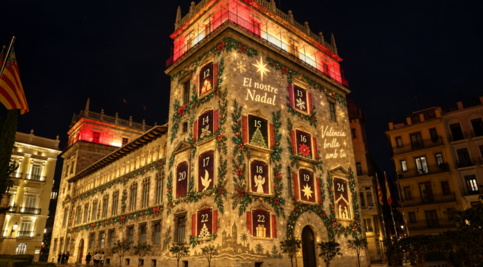 Un calendario de Adviento gigante iluminará Valencia con una sorpresa cada día