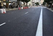 La renovada calle Colón está casi lista para la campaña de Navidad