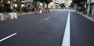 La renovada calle Colón está casi lista para la campaña de Navidad