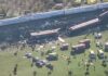 España declara tres días de luto por el accidente ferroviario en Toledo Imagen aérea del accidente ferroviario de Toledo